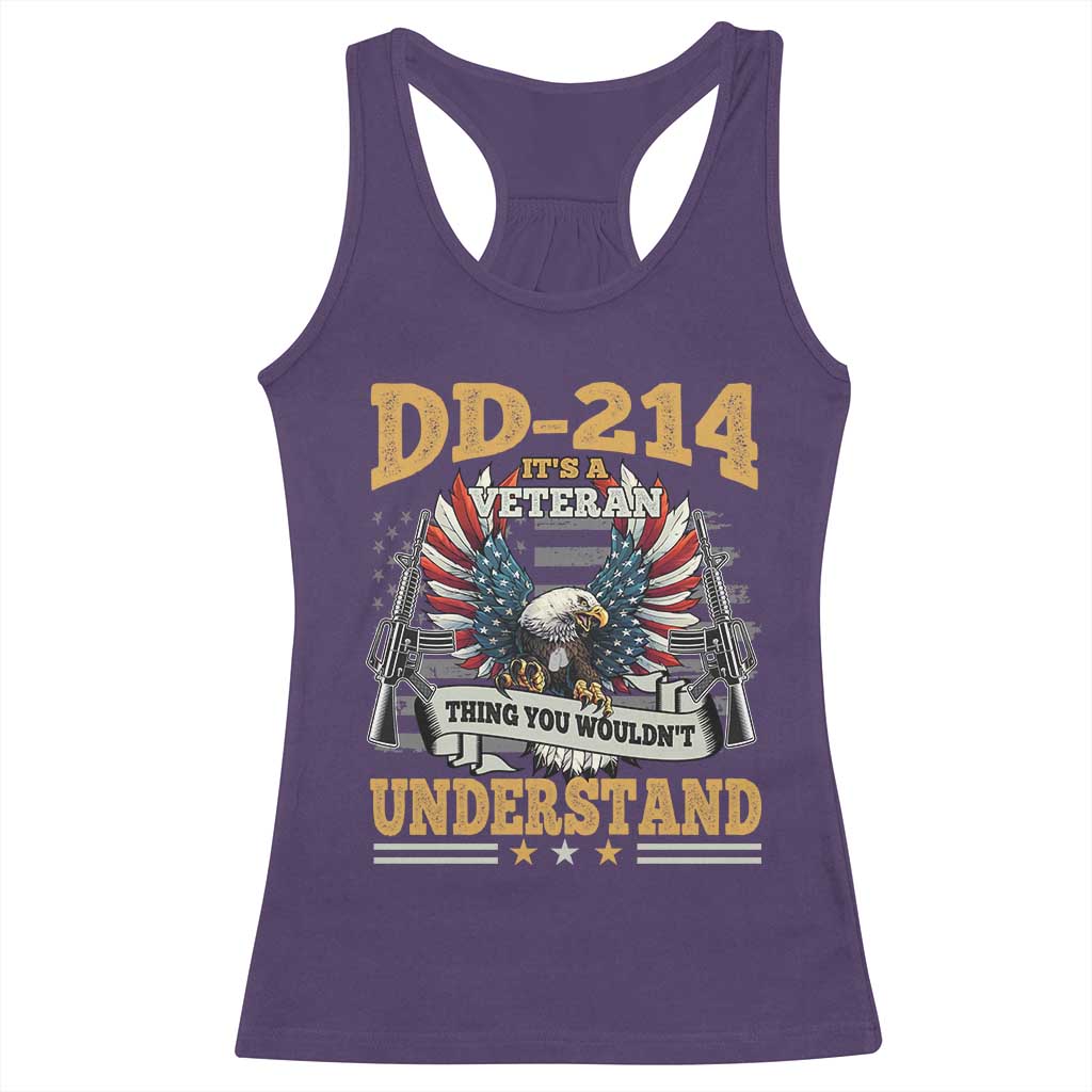 DD214 It Is A Veteran Thing You Wouldnt Understand Racerback Tank Top US Veteran Bald Egale - Wonder Print Shop