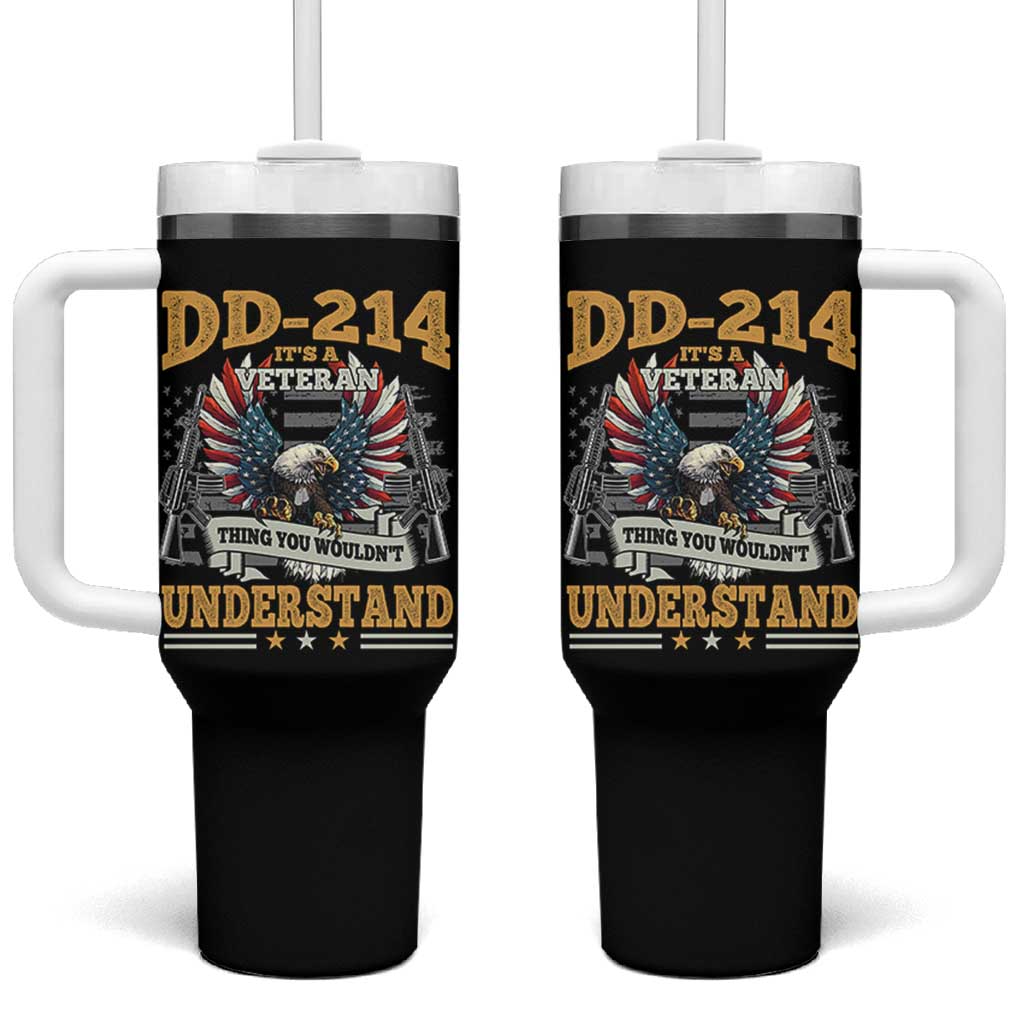 DD214 It Is A Veteran Thing You Wouldnt Understand Tumbler With Handle US Veteran Bald Egale - Wonder Print Shop