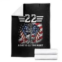 Veteran Suicide Awareness Throw Blanket 22 A Day Is 22 Too Many Vintage American Flag - Wonder Print Shop