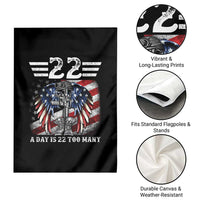 Veteran Suicide Awareness Garden Flag 22 A Day Is 22 Too Many Vintage American Flag - Wonder Print Shop