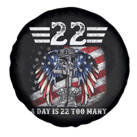 Veteran Suicide Awareness Spare Tire Cover 22 A Day Is 22 Too Many Vintage American Flag - Wonder Print Shop