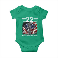 Veteran Suicide Awareness Baby Onesie 22 A Day Is 22 Too Many Vintage American Flag - Wonder Print Shop