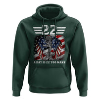 Veteran Suicide Awareness Hoodie 22 A Day Is 22 Too Many Vintage American Flag - Wonder Print Shop