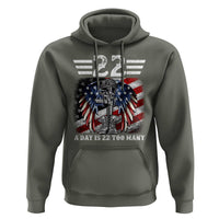 Veteran Suicide Awareness Hoodie 22 A Day Is 22 Too Many Vintage American Flag - Wonder Print Shop