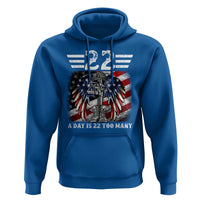 Veteran Suicide Awareness Hoodie 22 A Day Is 22 Too Many Vintage American Flag - Wonder Print Shop