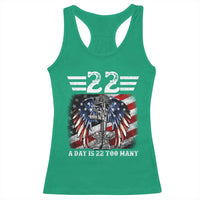 Veteran Suicide Awareness Racerback Tank Top 22 A Day Is 22 Too Many Vintage American Flag - Wonder Print Shop