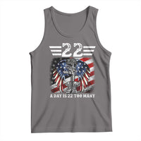 Veteran Suicide Awareness Tank Top 22 A Day Is 22 Too Many Vintage American Flag - Wonder Print Shop