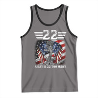 Veteran Suicide Awareness Tank Top 22 A Day Is 22 Too Many Vintage American Flag - Wonder Print Shop