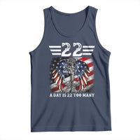 Veteran Suicide Awareness Tank Top 22 A Day Is 22 Too Many Vintage American Flag - Wonder Print Shop