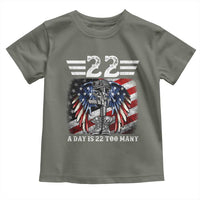 Veteran Suicide Awareness Toddler T Shirt 22 A Day Is 22 Too Many Vintage American Flag - Wonder Print Shop