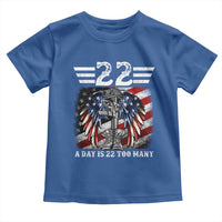 Veteran Suicide Awareness Toddler T Shirt 22 A Day Is 22 Too Many Vintage American Flag - Wonder Print Shop