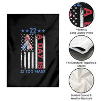 Veteran Suicide Awareness Garden Flag 22 A Day Is 22 Too Many American Flag - Wonder Print Shop