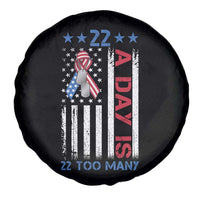 Veteran Suicide Awareness Spare Tire Cover 22 A Day Is 22 Too Many American Flag - Wonder Print Shop