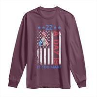 Veteran Suicide Awareness Long Sleeve Shirt 22 A Day Is 22 Too Many American Flag - Wonder Print Shop