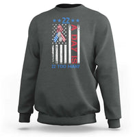 Veteran Suicide Awareness Sweatshirt 22 A Day Is 22 Too Many American Flag - Wonder Print Shop