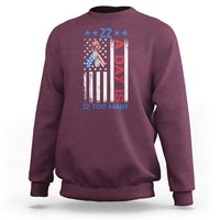 Veteran Suicide Awareness Sweatshirt 22 A Day Is 22 Too Many American Flag - Wonder Print Shop