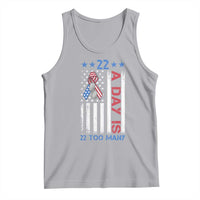 Veteran Suicide Awareness Tank Top 22 A Day Is 22 Too Many American Flag - Wonder Print Shop