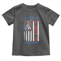 Veteran Suicide Awareness Toddler T Shirt 22 A Day Is 22 Too Many American Flag - Wonder Print Shop