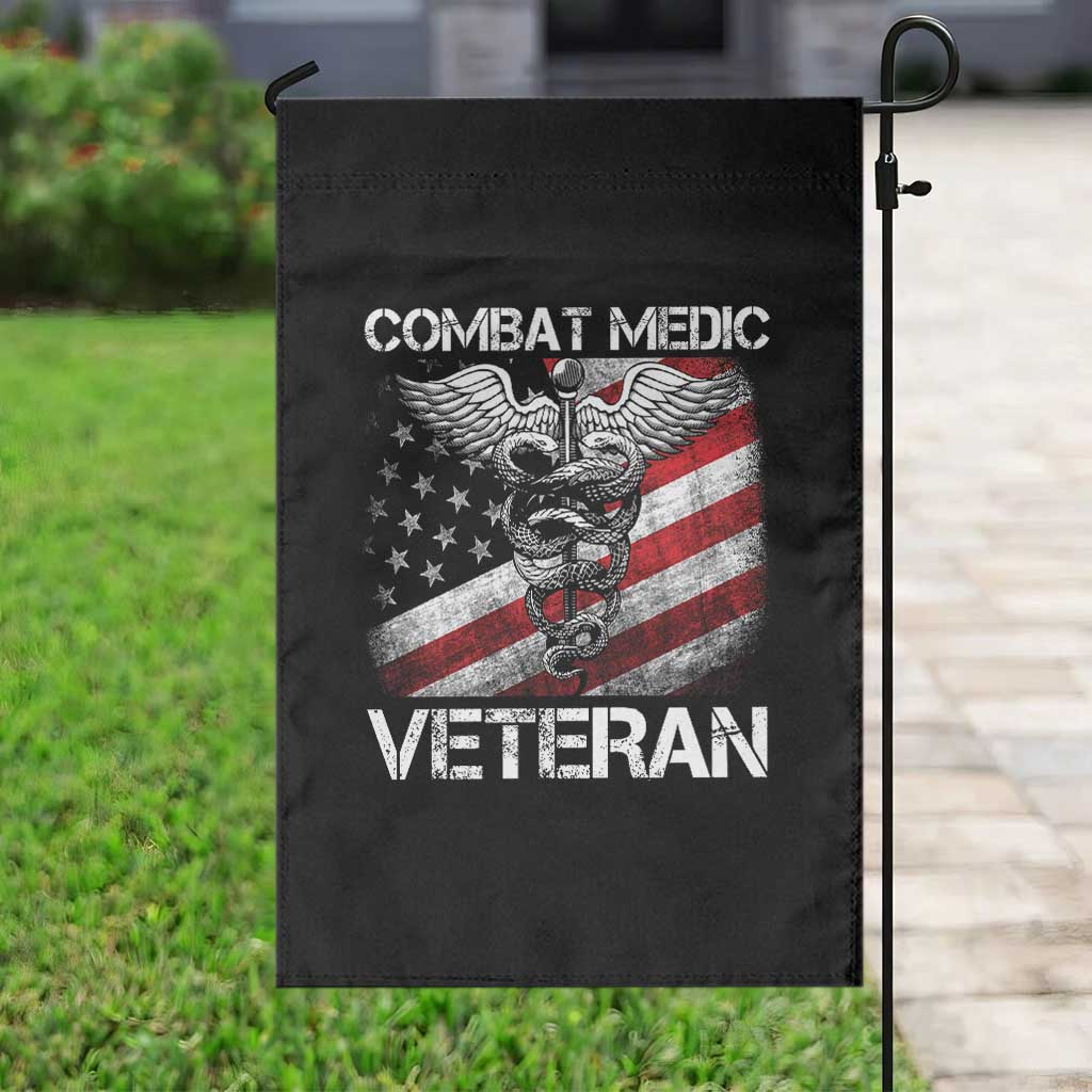 Combat Medic Veteran Garden Flag Medical Military Soldier Vintage American Flag - Wonder Print Shop