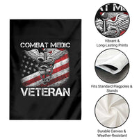 Combat Medic Veteran Garden Flag Medical Military Soldier Vintage American Flag - Wonder Print Shop
