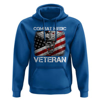 Combat Medic Veteran Hoodie Medical Military Soldier Vintage American Flag - Wonder Print Shop