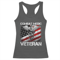 Combat Medic Veteran Racerback Tank Top Medical Military Soldier Vintage American Flag - Wonder Print Shop