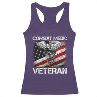 Combat Medic Veteran Racerback Tank Top Medical Military Soldier Vintage American Flag - Wonder Print Shop