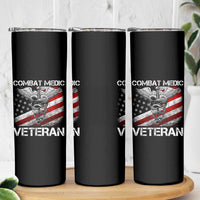 Combat Medic Veteran Skinny Tumbler Medical Military Soldier Vintage American Flag - Wonder Print Shop