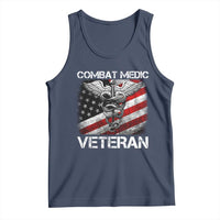 Combat Medic Veteran Tank Top Medical Military Soldier Vintage American Flag - Wonder Print Shop