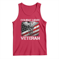 Combat Medic Veteran Tank Top Medical Military Soldier Vintage American Flag - Wonder Print Shop