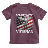 Combat Medic Veteran Toddler T Shirt Medical Military Soldier Vintage American Flag - Wonder Print Shop