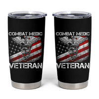Combat Medic Veteran Tumbler Cup Medical Military Soldier Vintage American Flag - Wonder Print Shop