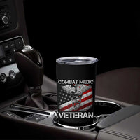 Combat Medic Veteran Tumbler Cup Medical Military Soldier Vintage American Flag - Wonder Print Shop