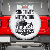 Funny Skiing Spare Tire Cover Sometimes Motivation Finds You Ski Mountain Bear - Wonder Print Shop