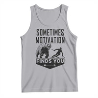 Funny Skiing Tank Top Sometimes Motivation Finds You Ski Mountain Bear - Wonder Print Shop