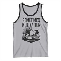 Funny Skiing Tank Top Sometimes Motivation Finds You Ski Mountain Bear - Wonder Print Shop