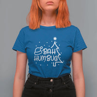 Funny Bah Humbug Christmas T Shirt For Women Santa Hat Xmas Tree - Wonder Print Shop
