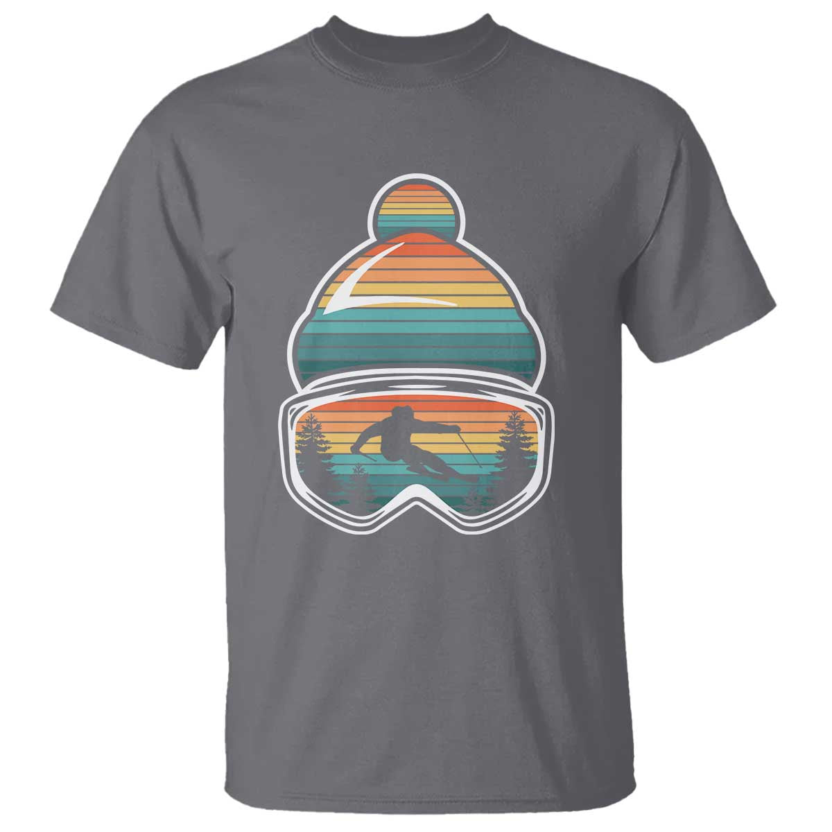 Skiing Mountain Retro Ski Goggles Winter Sport T Shirt - Wonder Print Shop
