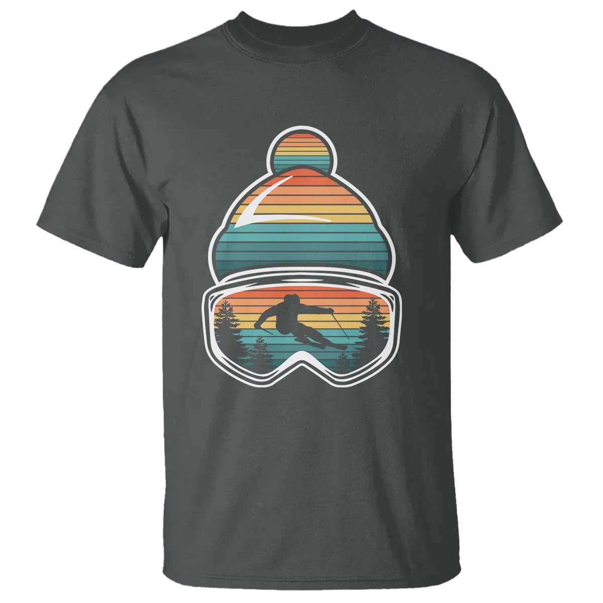 Skiing Mountain Retro Ski Goggles Winter Sport T Shirt - Wonder Print Shop