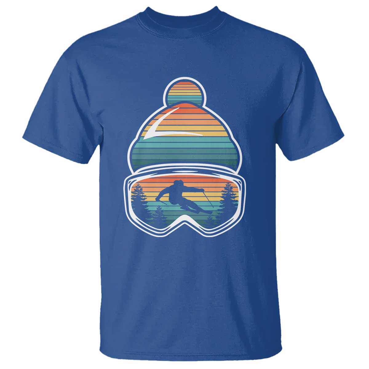 Skiing Mountain Retro Ski Goggles Winter Sport T Shirt - Wonder Print Shop