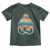 Skiing Mountain Retro Ski Goggles Winter Sport Toddler T Shirt