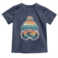 Skiing Mountain Retro Ski Goggles Winter Sport Toddler T Shirt