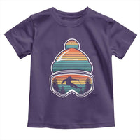 Skiing Mountain Retro Ski Goggles Winter Sport Toddler T Shirt