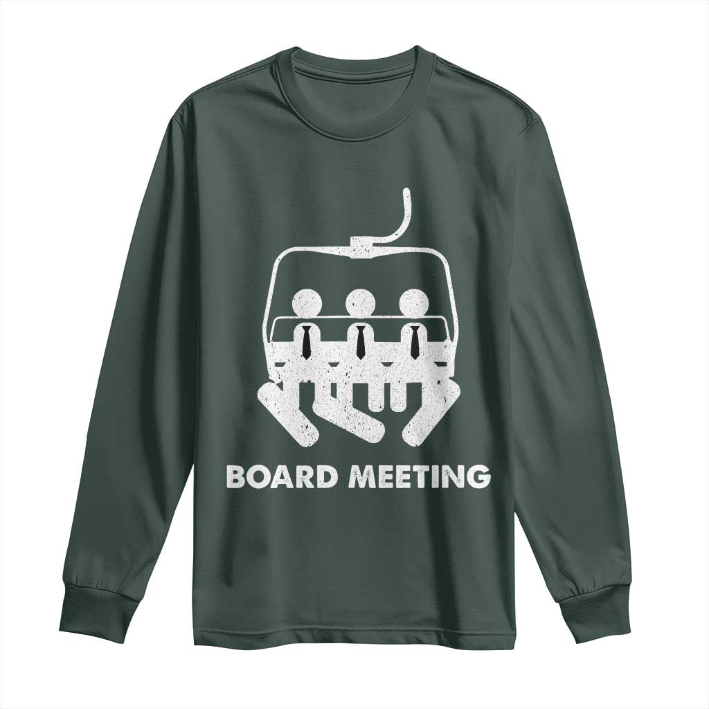 Funny Snowboarding Long Sleeve Shirt Board Meeting Holiday Snowboard Winter Sport