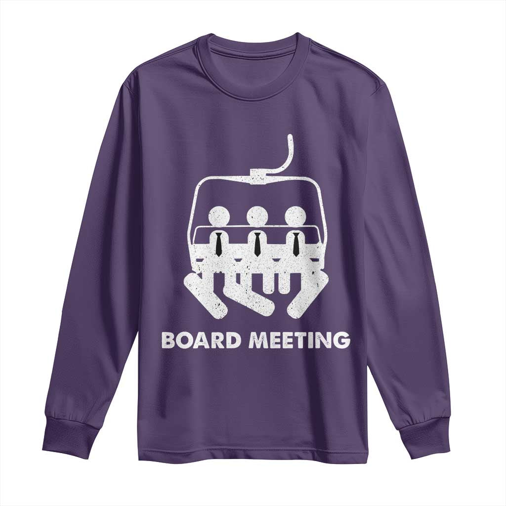 Funny Snowboarding Long Sleeve Shirt Board Meeting Holiday Snowboard Winter Sport
