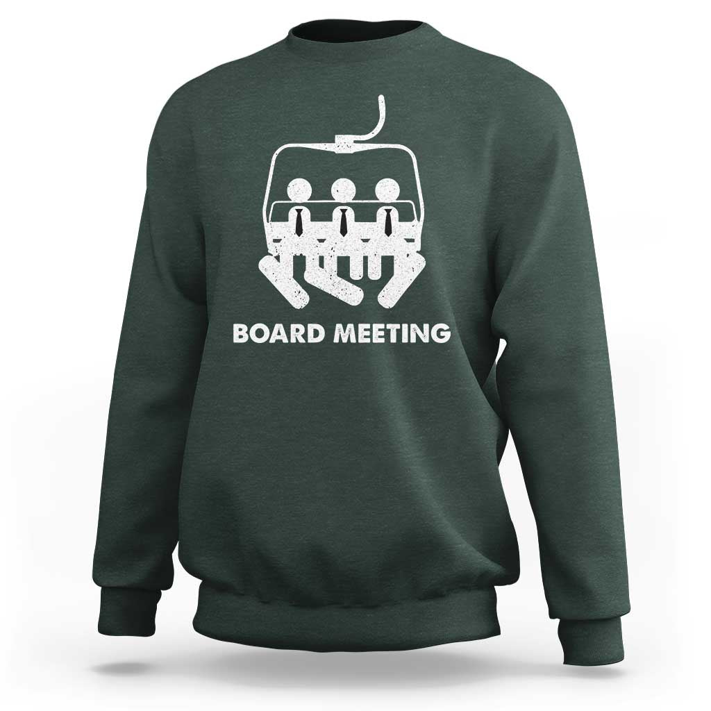 Funny Snowboarding Sweatshirt Board Meeting Holiday Snowboard Winter Sport - Wonder Print Shop