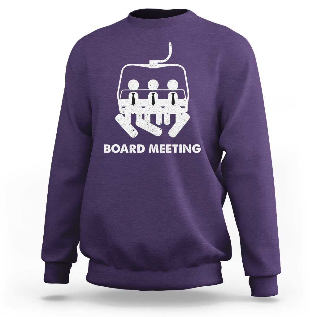 Funny Snowboarding Sweatshirt Board Meeting Holiday Snowboard Winter Sport - Wonder Print Shop