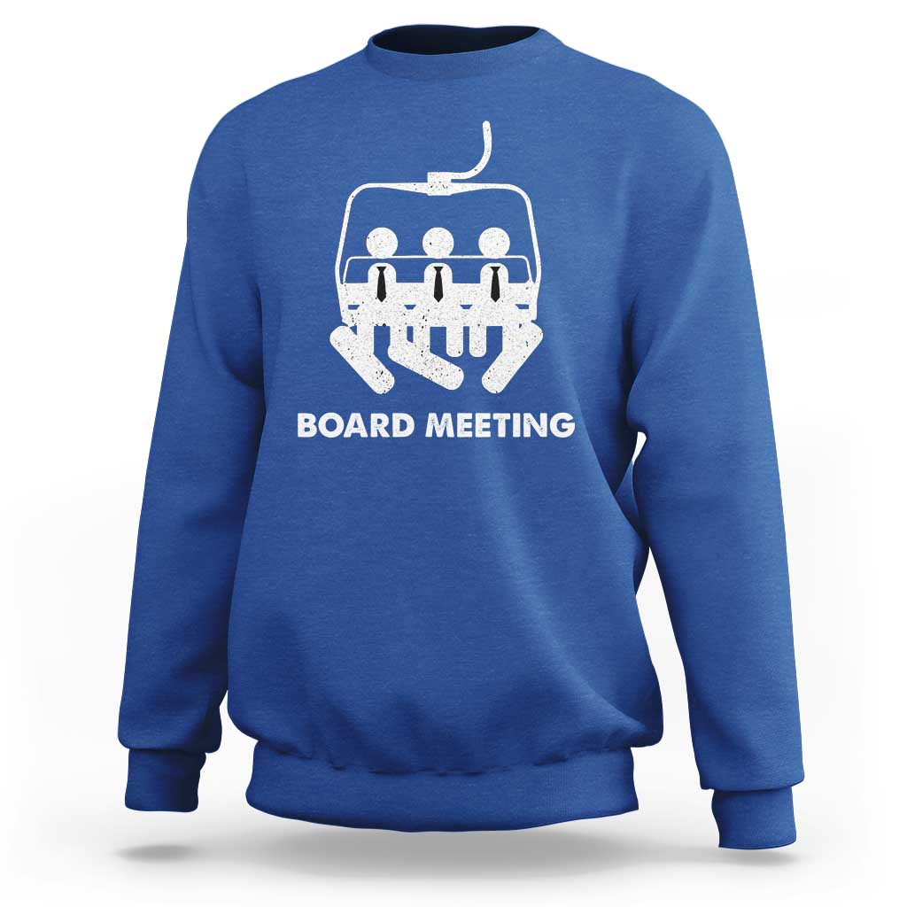 Funny Snowboarding Sweatshirt Board Meeting Holiday Snowboard Winter Sport - Wonder Print Shop