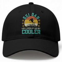 Funny Retro Skiing Father's Day Baseball Cap Ski Dad Like A Normal Dad But Cooler
