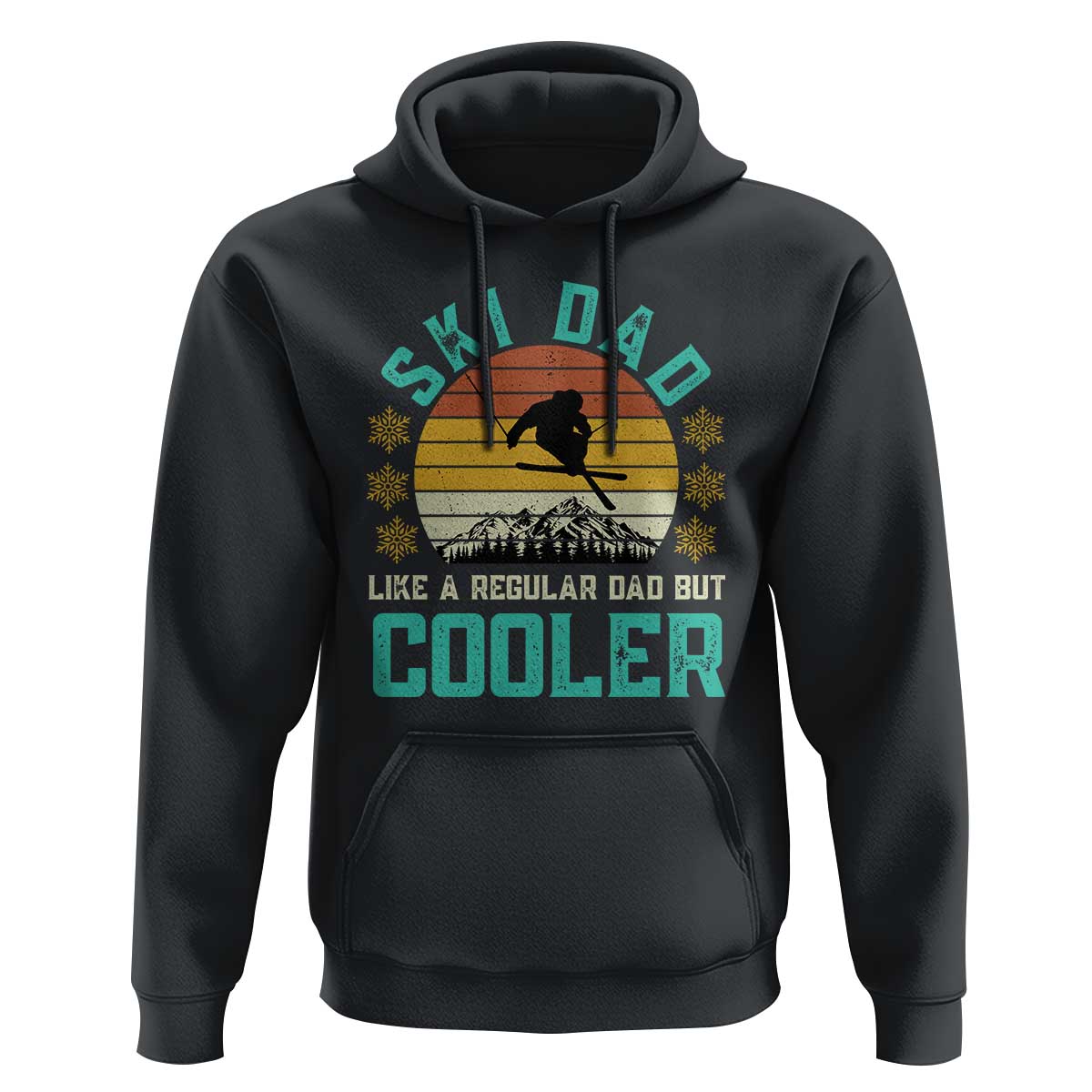 Funny Retro Skiing Father's Day Hoodie Ski Dad Like A Normal Dad But Cooler